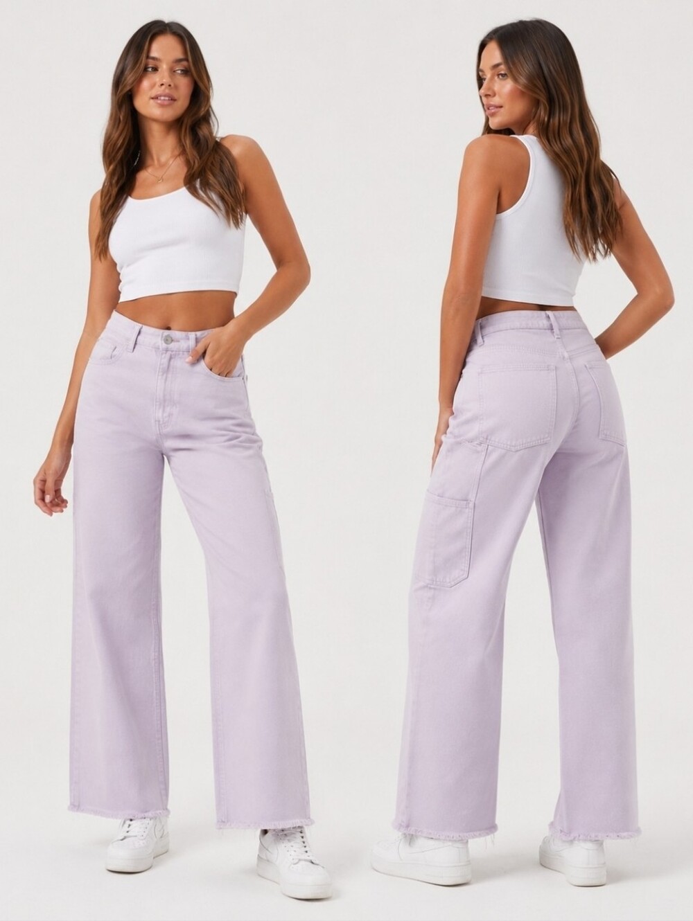 DAZE Sundaze Women’s High Rise Cropped Carpenter Jeans Sz 30 Lilac